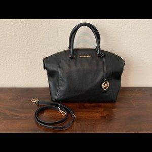 MICHAEL KORS Riley Satchel, Large, Black